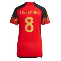 Camisa de Futebol Bélgica Youri Tielemans #8 Equipamento Principal Mulheres Mundo 2022 Manga Curta